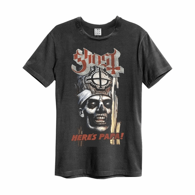 Ghost Here's Papa Amplified Vintage Charcoal T Shirt