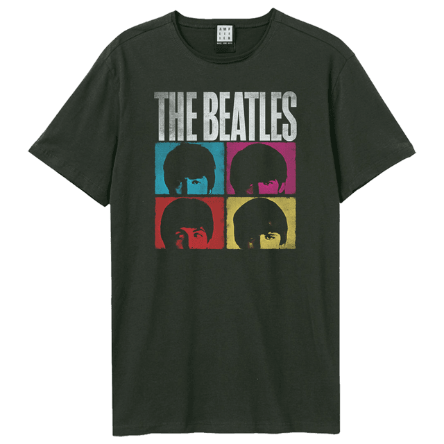 Beatles Hard Days Night Amplified Vintage Charcoal T Shirt