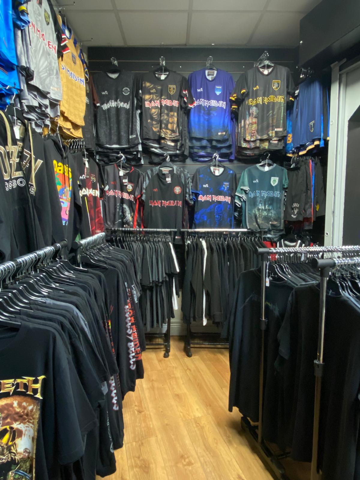 Iron Maiden jersey collection at Rock Shop Limerick